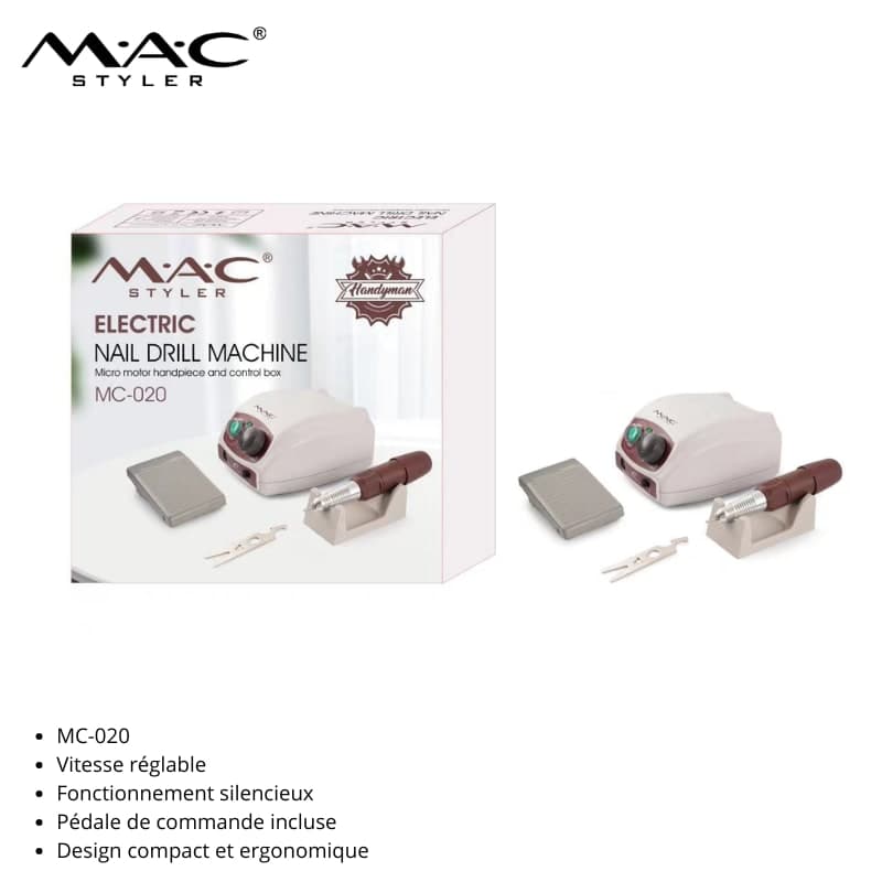 Machine Électrique de Manucure Professionnelle M•A•C Styler MC-020 آلة كهربائية لتقليم الأظافر احترافية M•A•C Styler MC-020