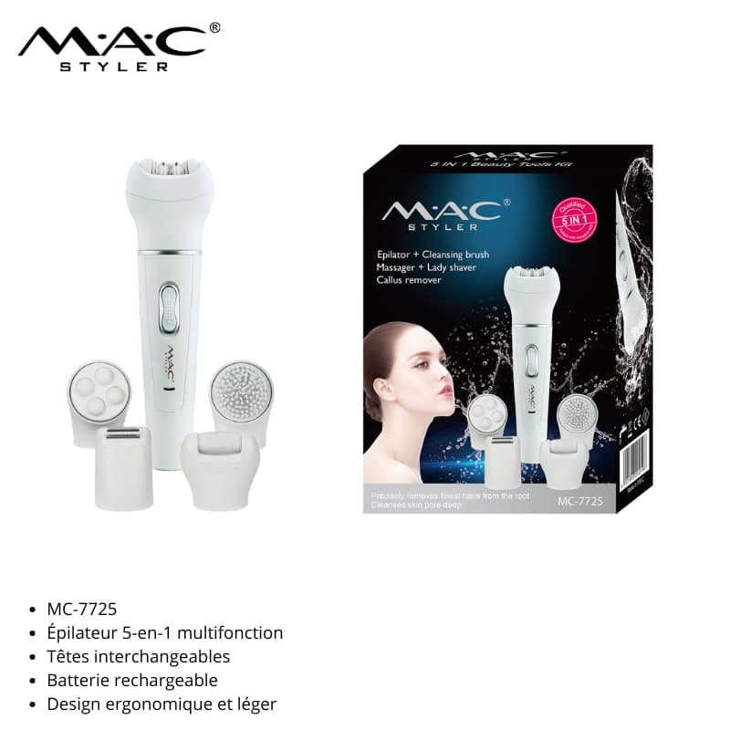 Épilateur Électrique 5-en-1 M•A•C Styler MC-7725 جهاز إزالة الشعر الكهربائي 5 في 1 M•A•C Styler MC-7725