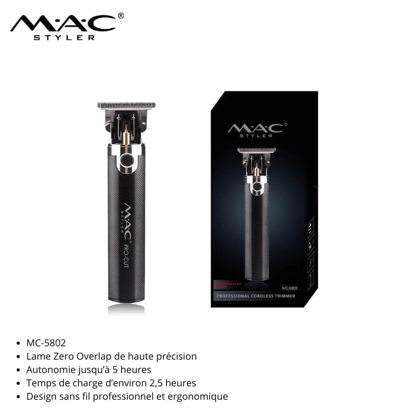 Tondeuse Professionnelle Sans Fil Zero Overlap - Modèle MC-5802 آلة حلاقة احترافية لاسلكية Zero Overlap - موديل MC-5802