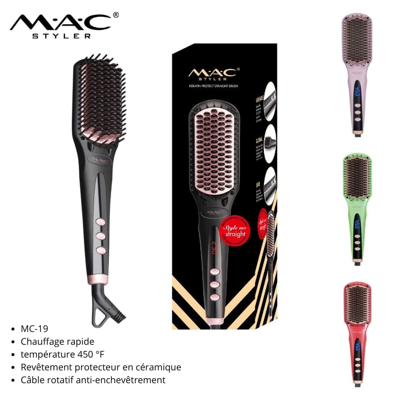 Brosse Lissante Électrique En Céramique MC-19 فرشاة تمليس كهربائية من السيراميك MC-19