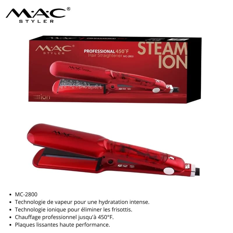 Lisseur Vapeur Rouge MC-2800 مكواة تمليس بالبخار حمراء MC-2800