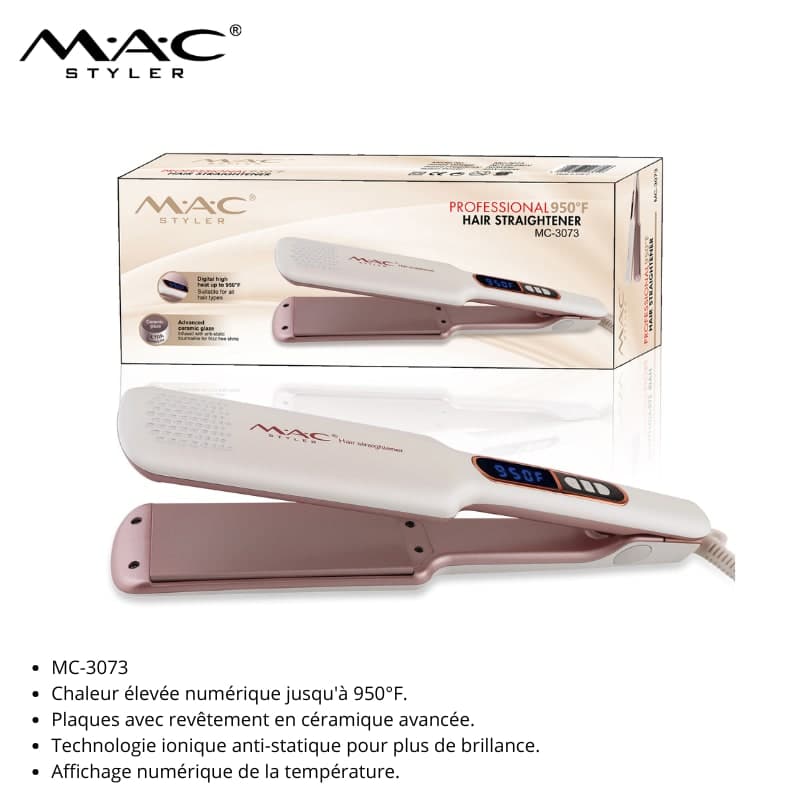 Fer à Lisser Professionnel M·A·C Styler MC-3073 مكواة شعر احترافية M·A·C Styler MC-3073