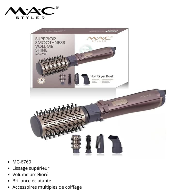 Brosse Séchante et Coiffante 4-en-1 MAC Styler – mc-6760 فرشاة تجفيف وتصفيف 4 في 1 MAC Styler – mc-6760