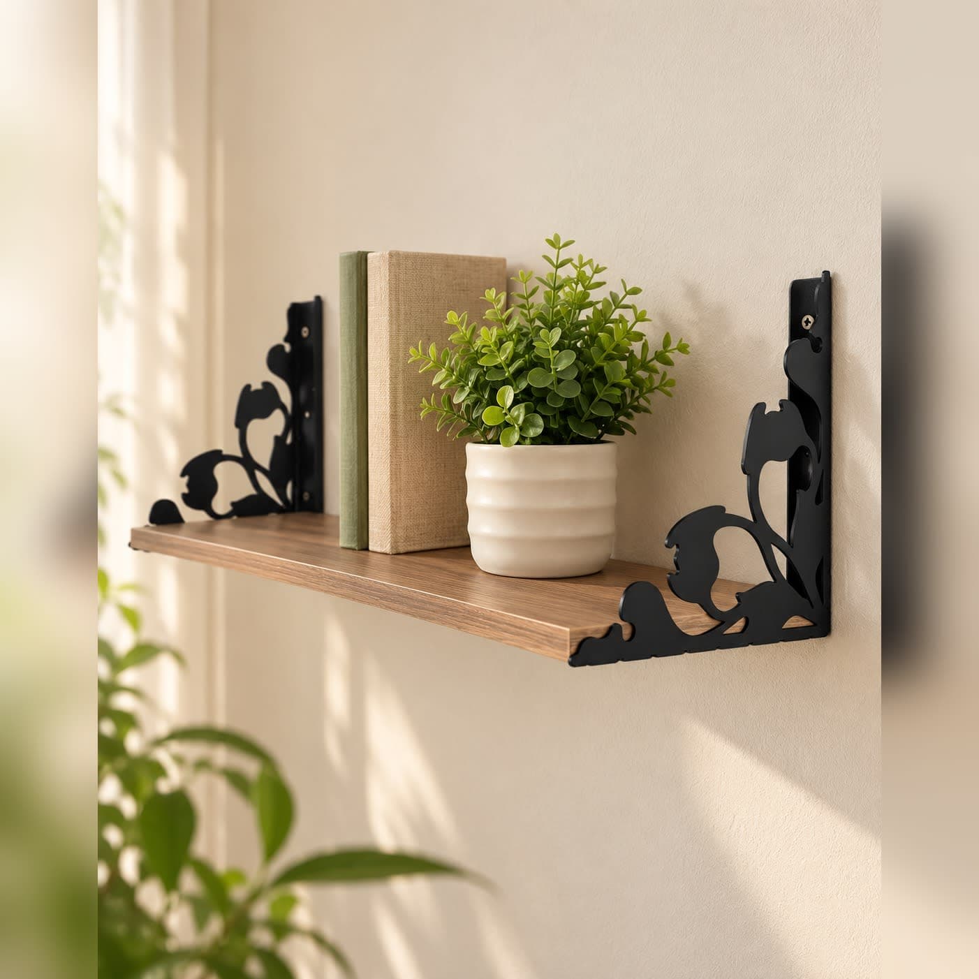 حوامل رف حائطية مزخرفة – موديل | Équerres décoratives pour étagère murale – Modèle B001