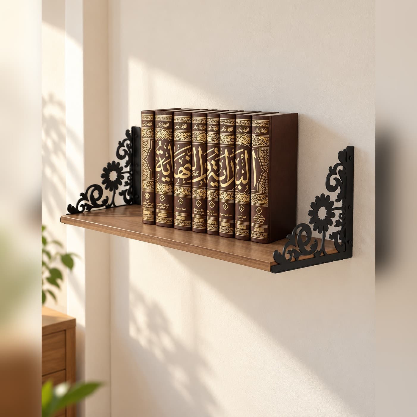 حوامل رف حائطية مزخرفة – موديل B201 | Équerres décoratives pour étagère murale – Modèle B201